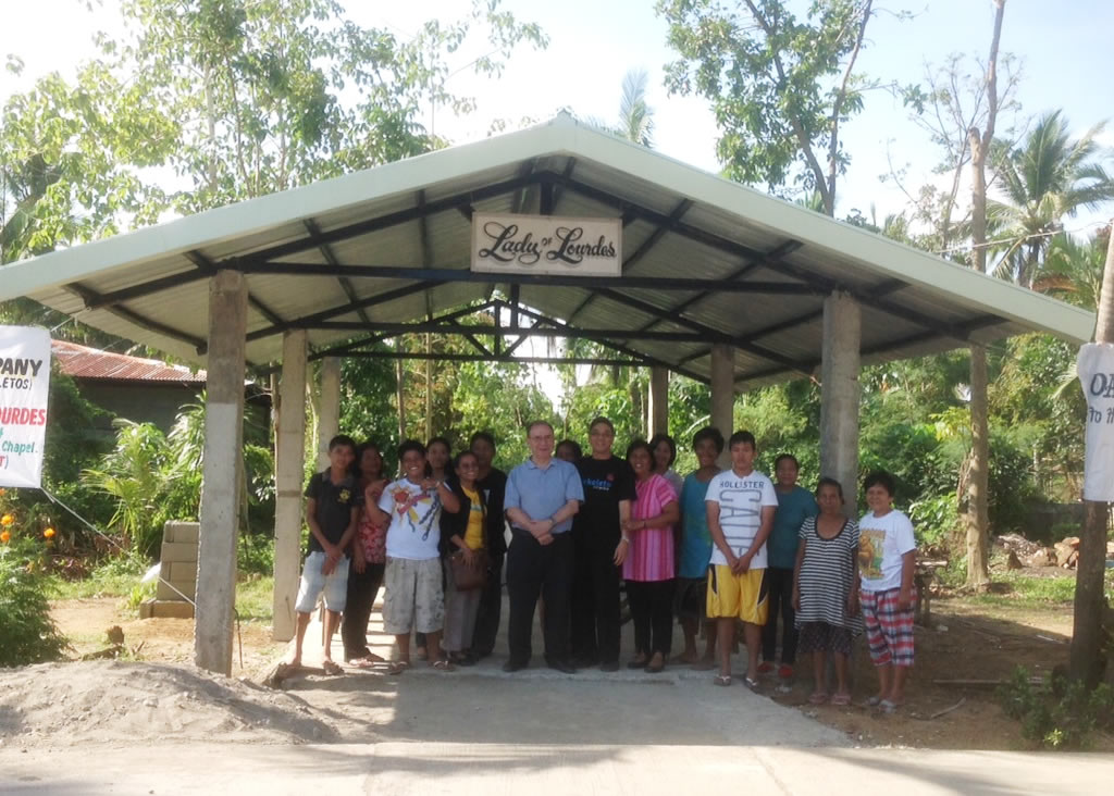 Our Prior General Visits One of the Chapels in the Philippines Reconstructed with Help Received Following Typhoon Haiyán
