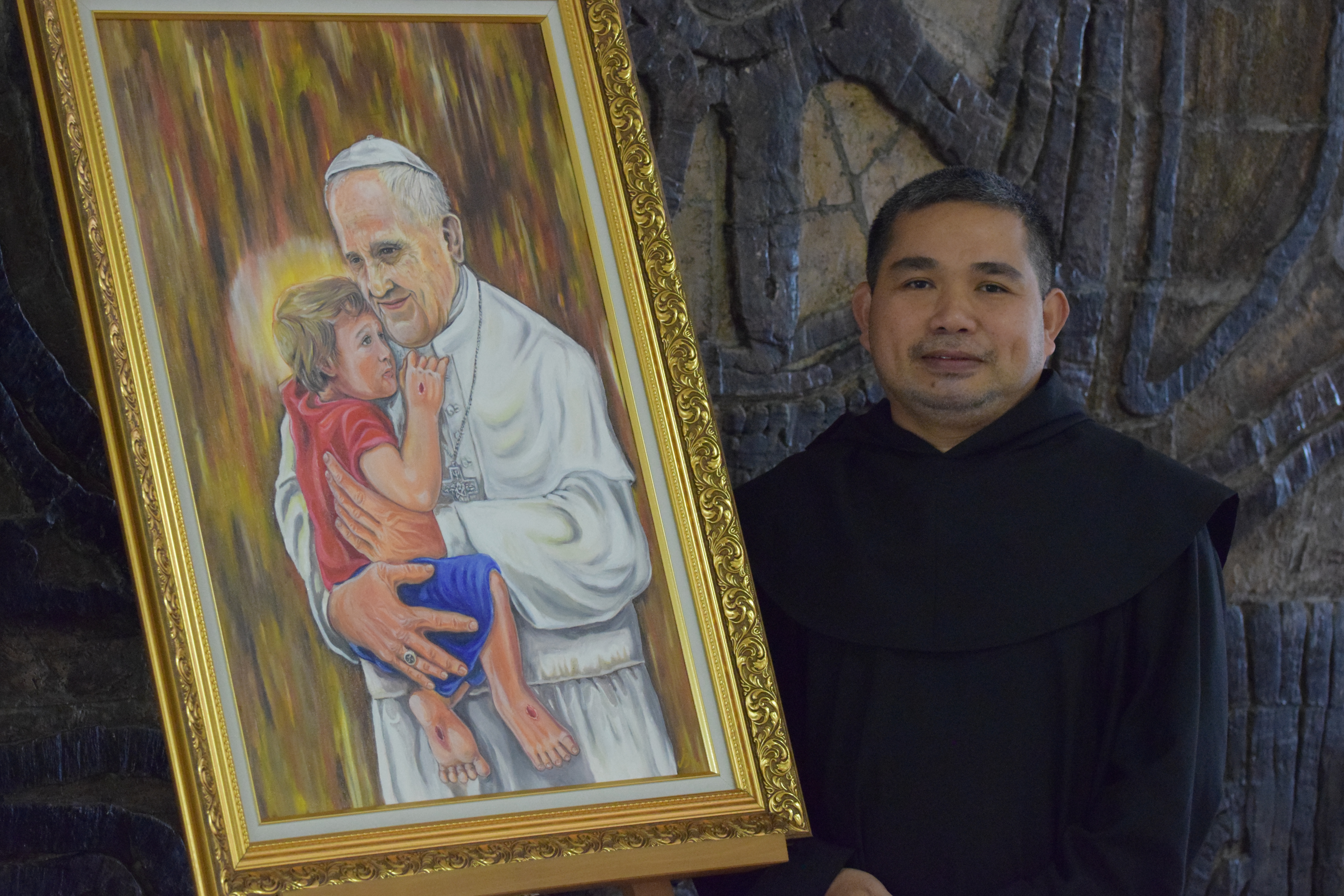 «El abrazo de la Misericordia», un cuadro muy especial para el Papa Francisco