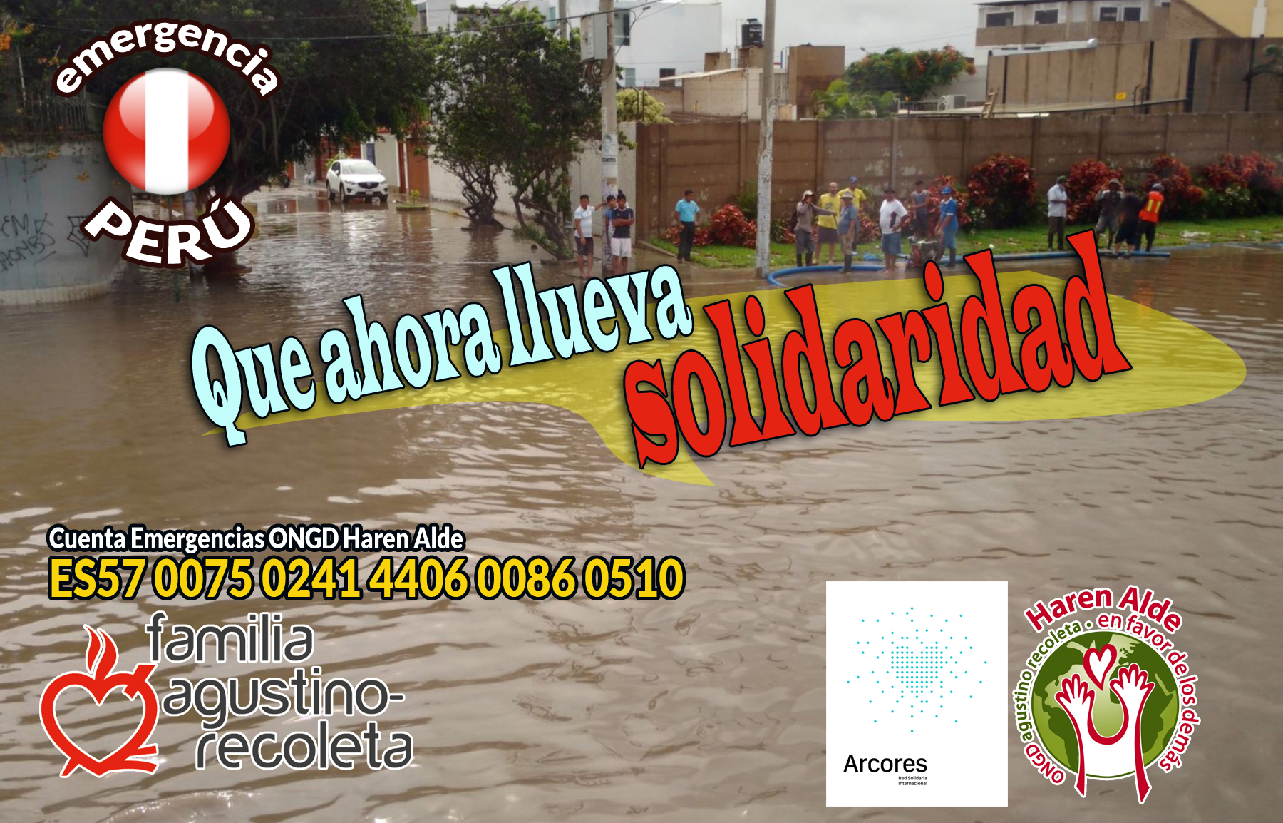 Ayuda de emergencia a Perú: la Familia Agustino-Recoleta llama a la solidaridad con las víctimas de las inundaciones