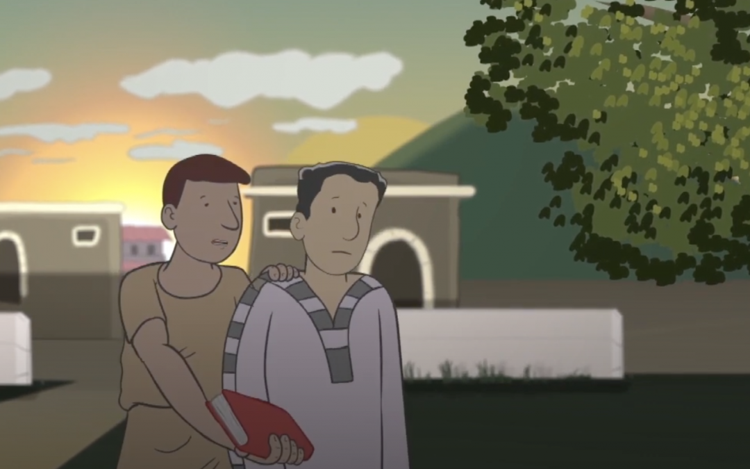 La conversión de San Agustín, en dibujos animados