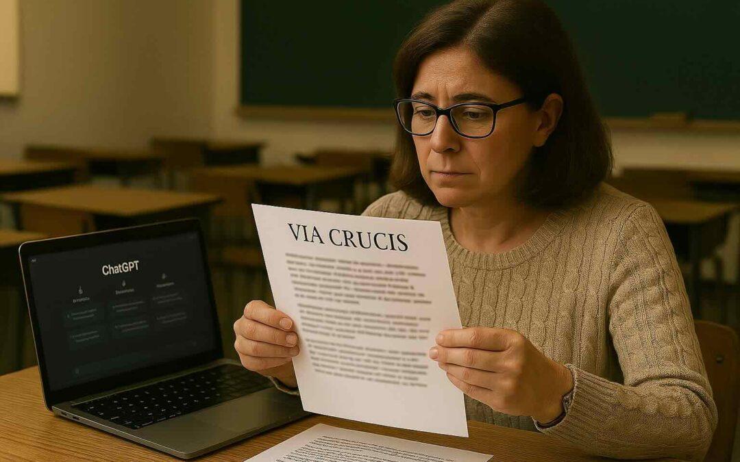 Viacrucis, inteligencia artificial y carne de gallina
